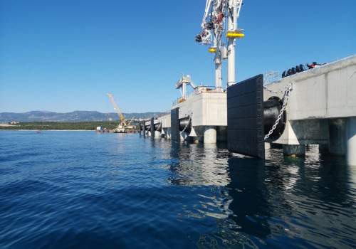 cone fender installed in dock
